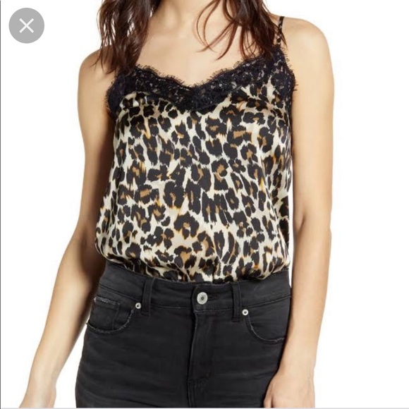 BP leopard lace lace trim cami - Picture 1 of 6
